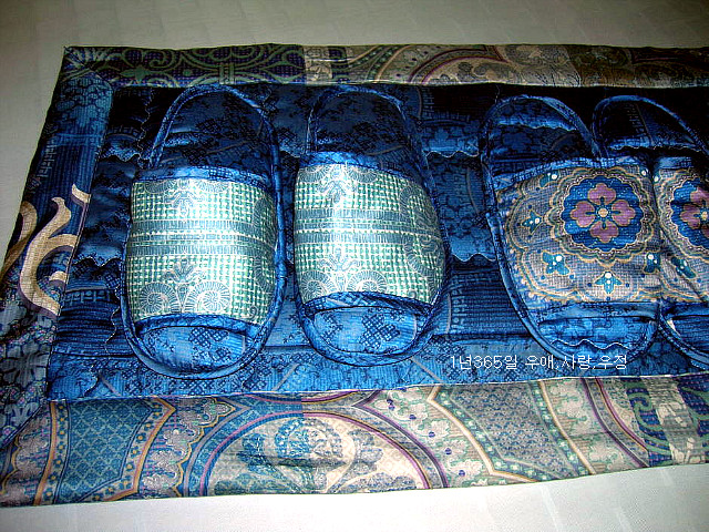 자투리천으로 만든 소품- 발매트와 슬리퍼