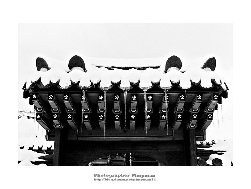 2010-03-11 현상 (067롤 - 흑백) - 눈내린 경복궁에서 1