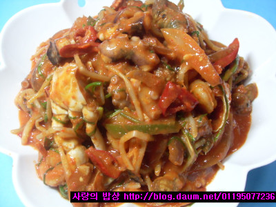 주말별미! 낙지볶음 만들려다 해물찜이 완성!>_