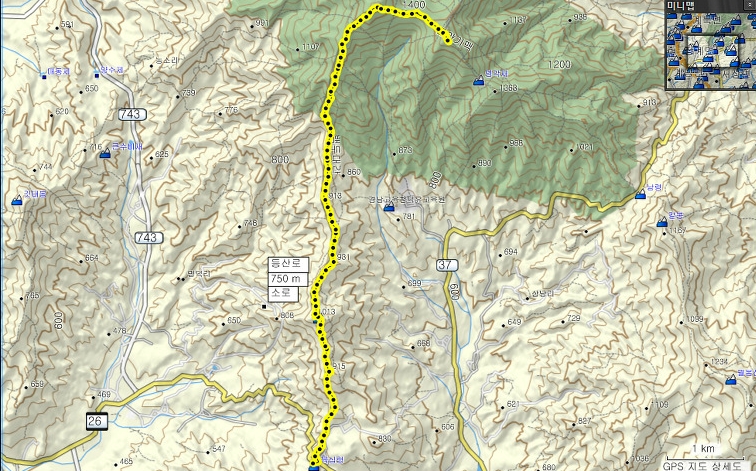 남덕유산(1507M) 늘푸른산행