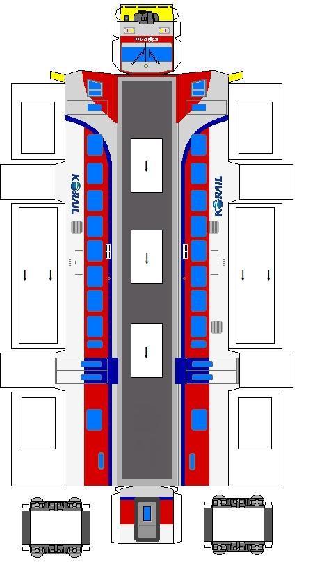 새마을호 기차 종이 모형 전개도 - Transportkuu.Com