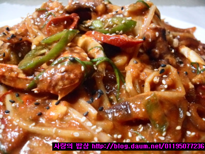 주말별미! 낙지볶음 만들려다 해물찜이 완성!>_