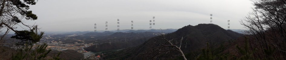 광주 태화산 미역산지나 섭산 웃골산 산길(2019년4월7일)