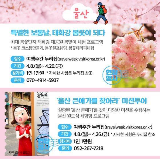 봄 여행주간, 서울에서 제주까지